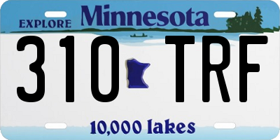 MN license plate 310TRF