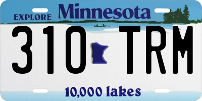 MN license plate 310TRM