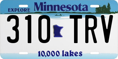 MN license plate 310TRV
