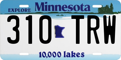 MN license plate 310TRW