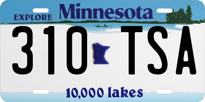 MN license plate 310TSA