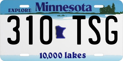 MN license plate 310TSG