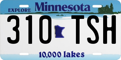MN license plate 310TSH