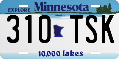 MN license plate 310TSK