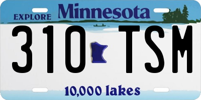 MN license plate 310TSM