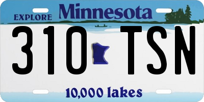MN license plate 310TSN