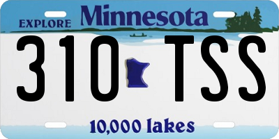 MN license plate 310TSS