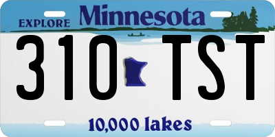 MN license plate 310TST