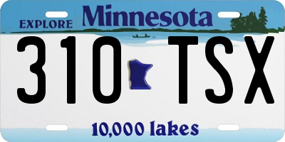 MN license plate 310TSX