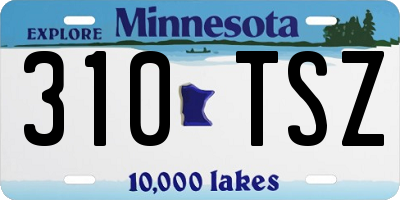 MN license plate 310TSZ