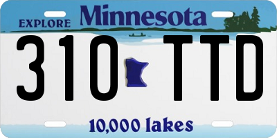 MN license plate 310TTD