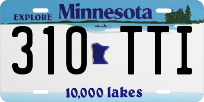 MN license plate 310TTI