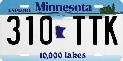 MN license plate 310TTK
