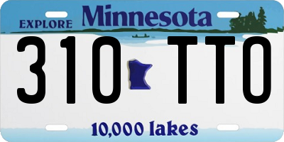 MN license plate 310TTO
