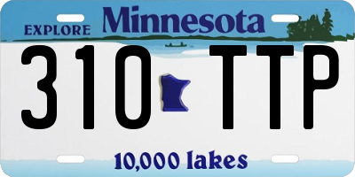 MN license plate 310TTP