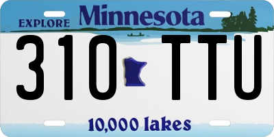 MN license plate 310TTU
