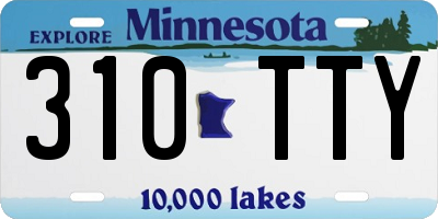 MN license plate 310TTY
