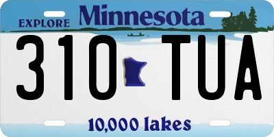 MN license plate 310TUA