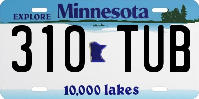 MN license plate 310TUB