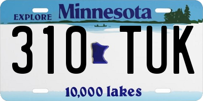 MN license plate 310TUK
