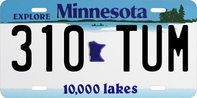 MN license plate 310TUM