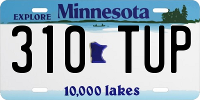 MN license plate 310TUP