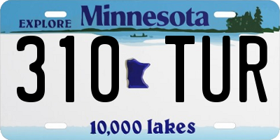 MN license plate 310TUR