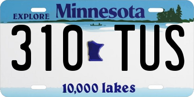 MN license plate 310TUS