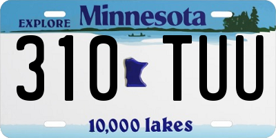 MN license plate 310TUU