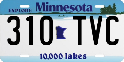 MN license plate 310TVC
