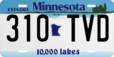 MN license plate 310TVD