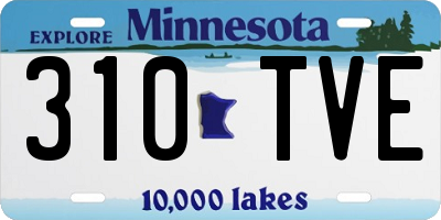 MN license plate 310TVE