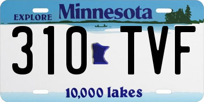 MN license plate 310TVF