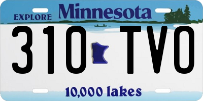 MN license plate 310TVO