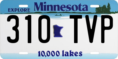 MN license plate 310TVP