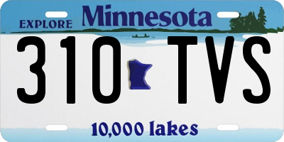MN license plate 310TVS