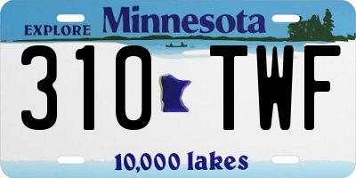 MN license plate 310TWF
