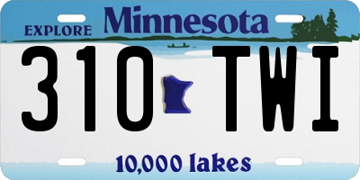 MN license plate 310TWI