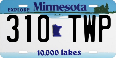 MN license plate 310TWP