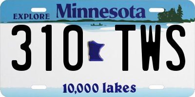 MN license plate 310TWS