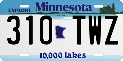 MN license plate 310TWZ