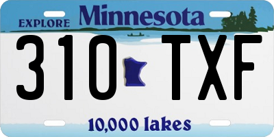 MN license plate 310TXF