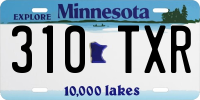 MN license plate 310TXR