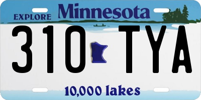 MN license plate 310TYA