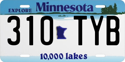 MN license plate 310TYB