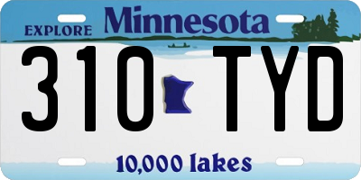 MN license plate 310TYD