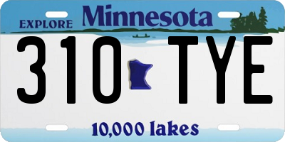 MN license plate 310TYE