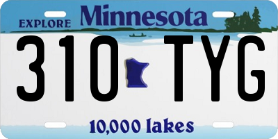 MN license plate 310TYG