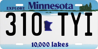 MN license plate 310TYI