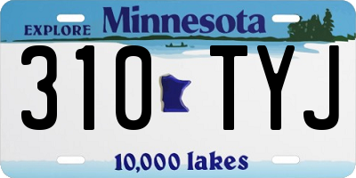 MN license plate 310TYJ